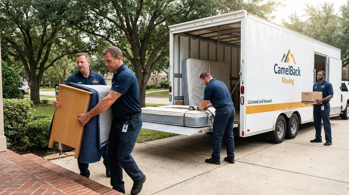 Crew loading residential truck for cross-state move from Buckhannon, WV